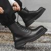 Мужские ботинки Мартин 2024 новая зимняя модель с высоким голенищем, кожаные ботинки-локомотивы, мужские тяжелые американские рабочие ботинки 22712J