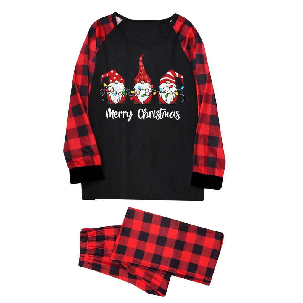 Family Christmas Plaid Pajama Set: Long-Sleeve T-Shirt & Pants