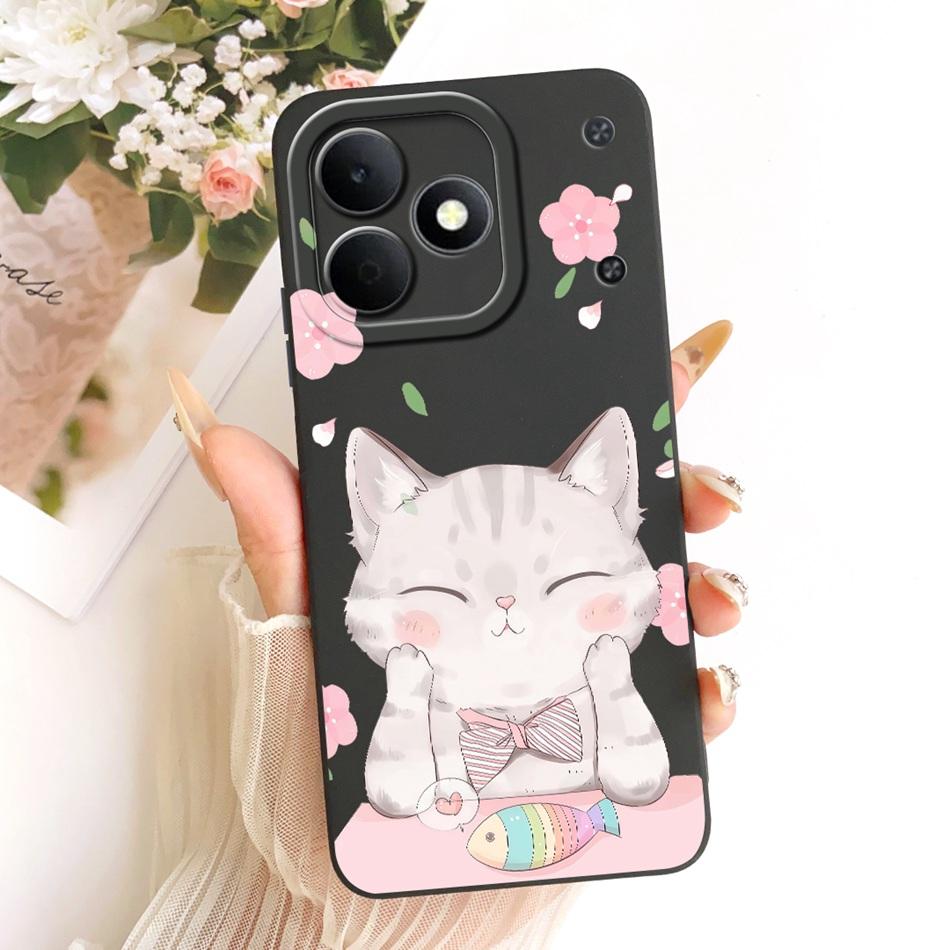 For Realme Note 80 RMX5388 Cute Cat Flower Cartoon Phone Case For Realme Note80 4G Soft Silicone Covers Bumpers