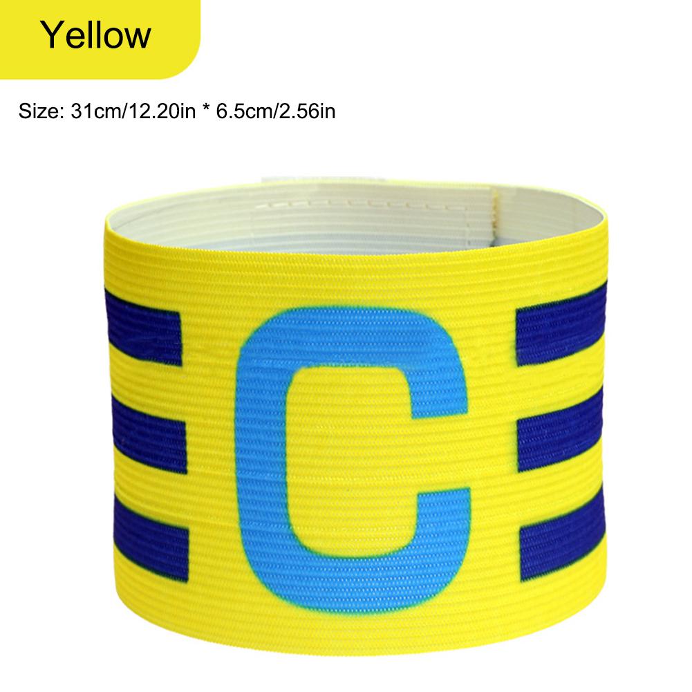 Футбольная капитанская повязка на руку, регулируемая повязка на руку лидера соревнований, дышащая бразильская повязка Capitan Band с прозрачным значком и застежкой-липучкой