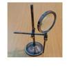Nautical Antique Brass Magnifying Glass Adjustable Magnifier In Wooden Base Desk