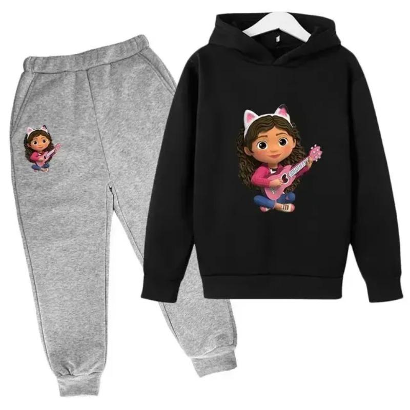 2025 Hoodie Toddler Girls Gabby Dollhouse Clothes Hoodies Pants 2Pcs Sets Cute Children Costume Kids Tracksuits Kids Gabby Cats