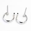 Серьги-кольца 3 мм x 10 мм Серьги Moon Серьги Moonshell Серьги Bullion Серьги Hoop [Jewelry Excellente] (Платина 900)