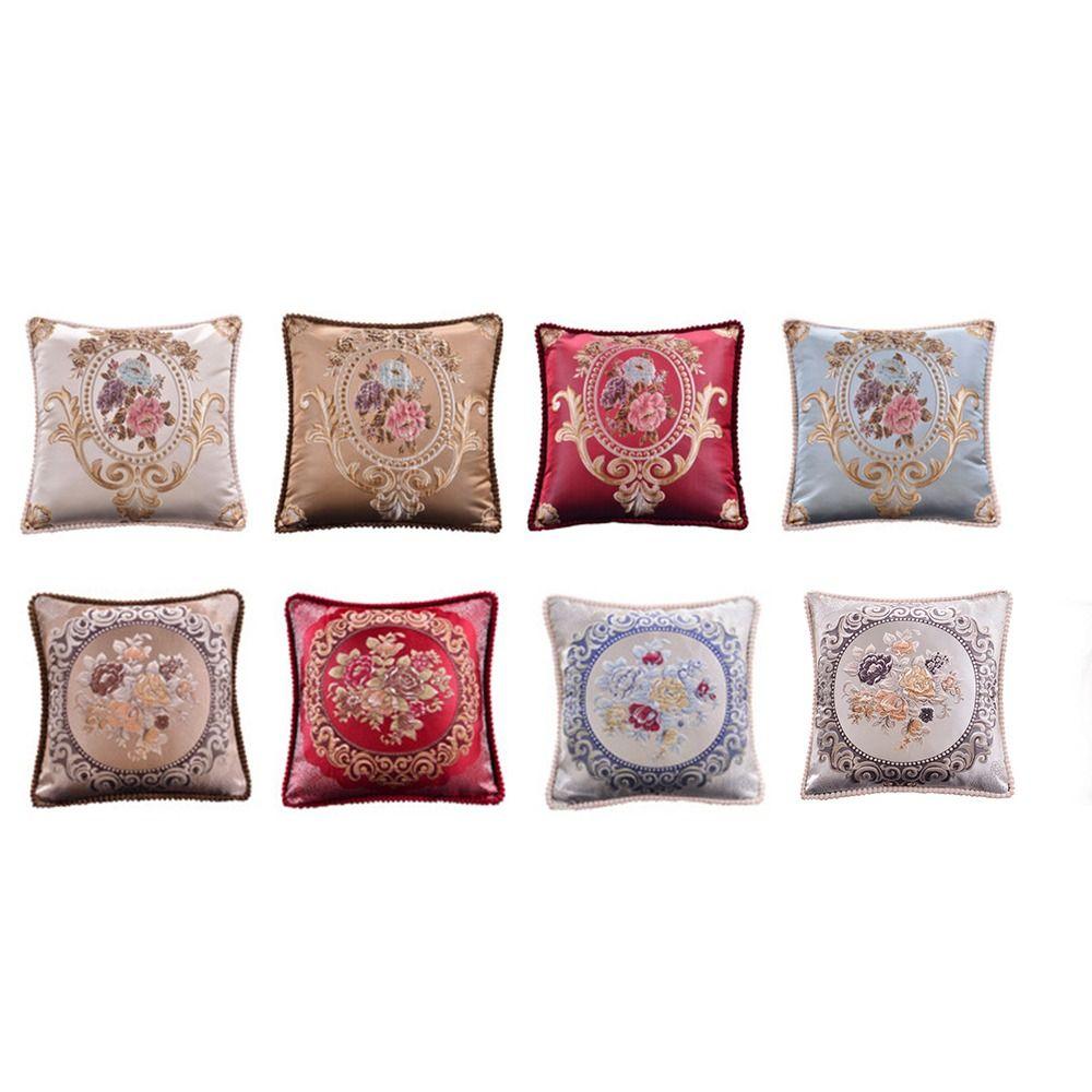 Retro Decorative Jacquard Pillow Case Europe Style Throw Pillow Case Cushion Cover Sofa Decor