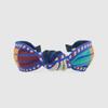 LALA Этническая полосатая повязка для волос - M Синяя