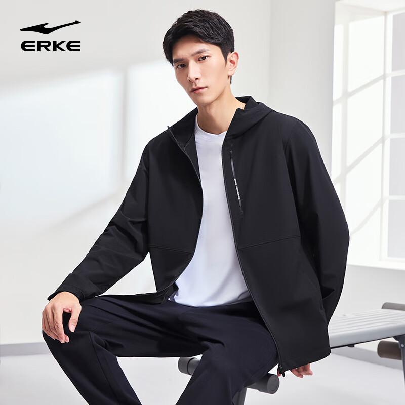 Erke Men's Water-Resistant Hooded Windproof Jacket