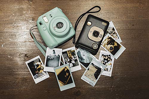Мгновенная камера Fujifilm Instax Mini 8 Plus, Мятный цвет, с линзой для макросъемки и оригинальным ремешком на плечо, Снимает с 60 см (35 см-50 см с макролинзой)