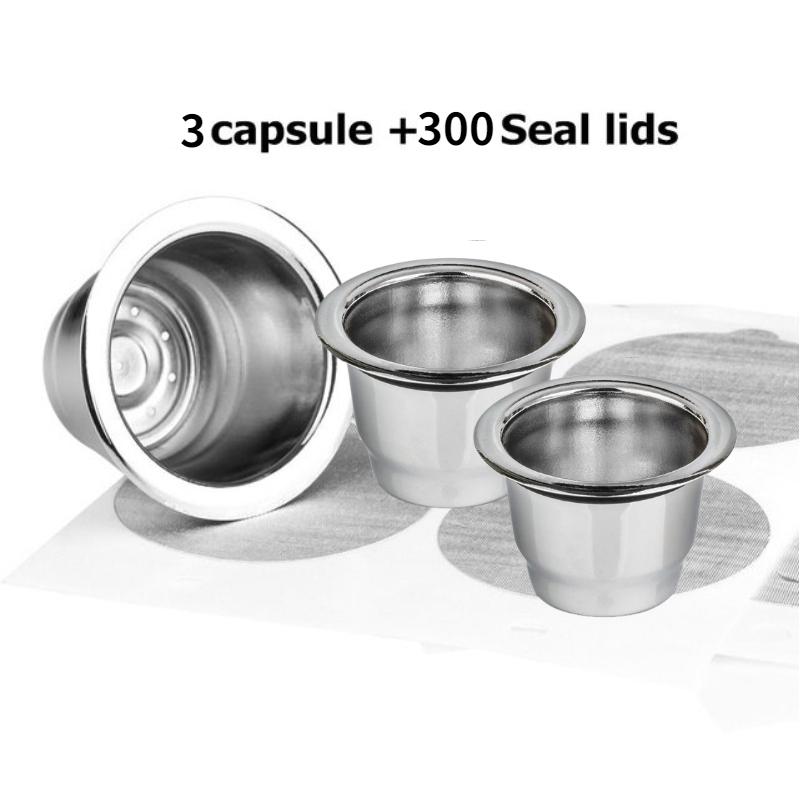i Cafilas [NESC02] Использование 2 в 1, совместимо с капсульным фильтром Nespresso, многоразовые капсулы для кофе Crema, капсулы, тамперный зажим с крышками Reusbale, фольга