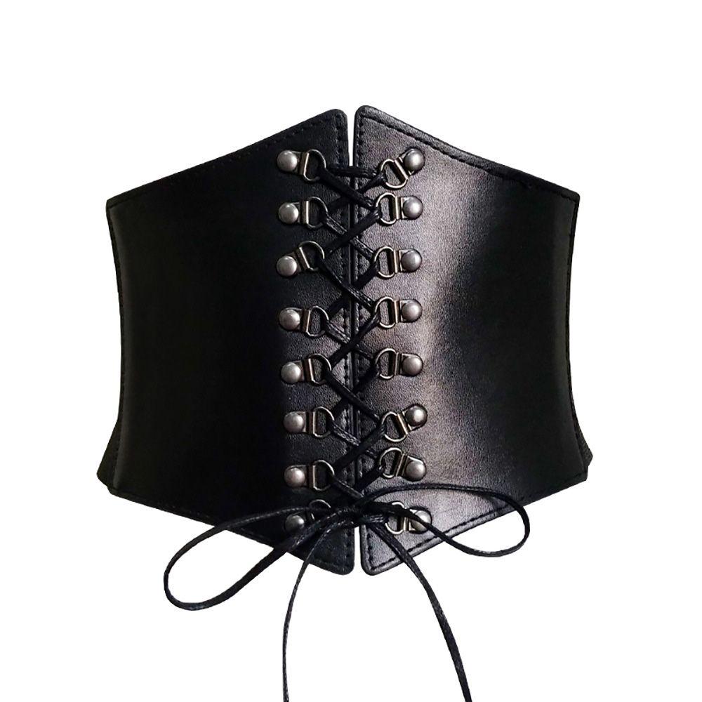 Supplies Corset PU Leather Women Accessories Elastic Buckle Girdle Waistband Wide Waist Belt