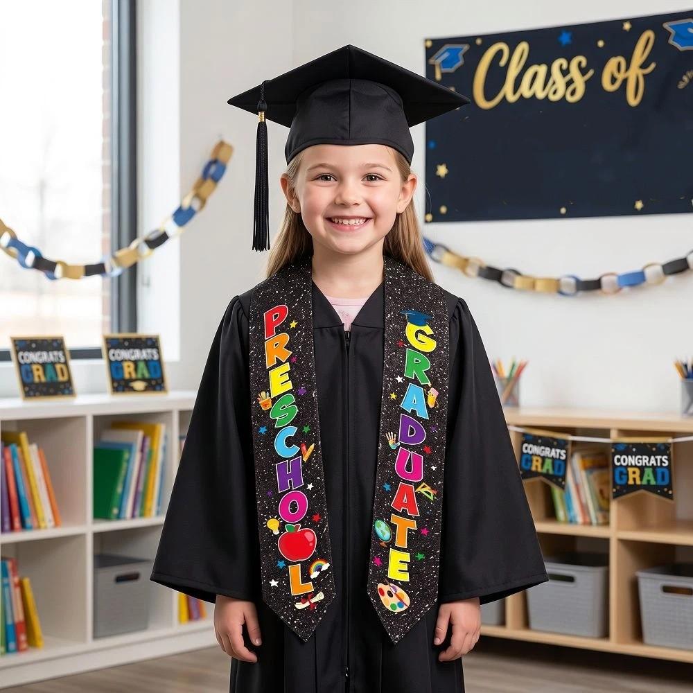 Shiny Preschool Graduate Sash Decorative Graduation Party Strap Graduation Season