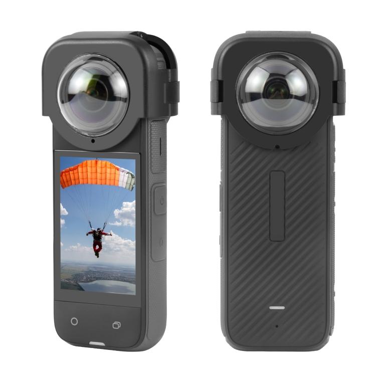 Защитная крышка объектива с защелкой PULUZ для Insta360 X4 (черный)