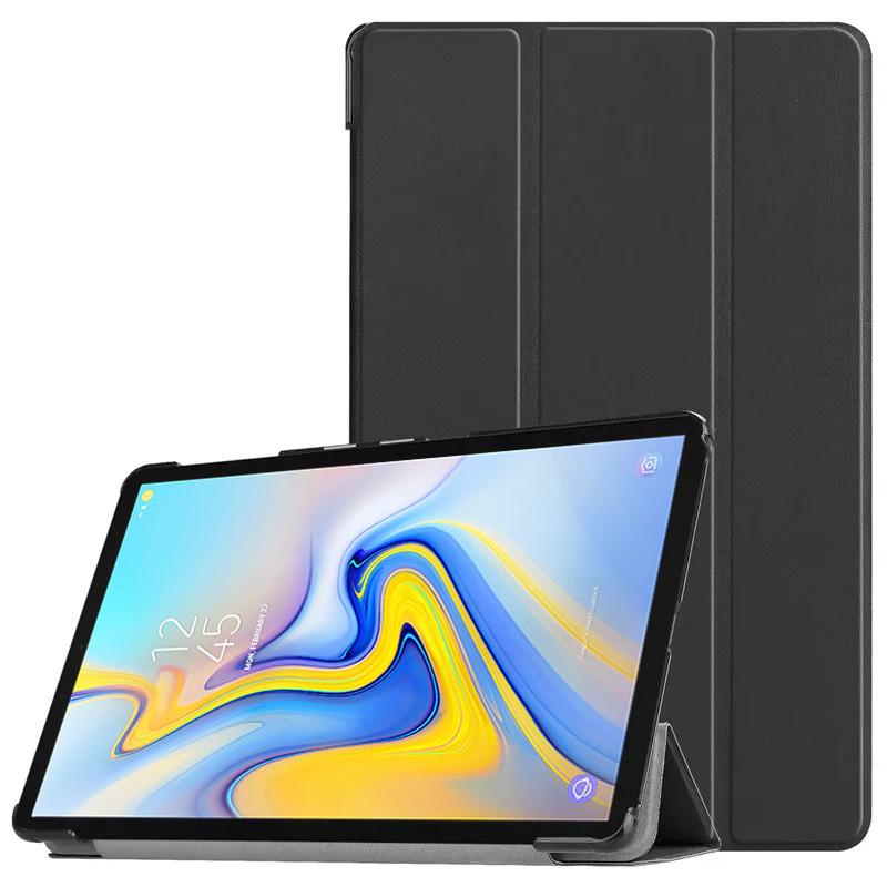 Чехол для Samsung Galaxy Tab A 10.5 SM-T590 SM-T595, трехскладной, с магнитом, из ПУ-кожи, с жесткой подставкой, для чехла Galaxy Tab A 10.5