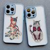 Японский стиль, красочный дизайн с кошкой, чехол для телефона для iPhone 16 15 14 Pro Max Plus 11 12 13 Mini Pro Max XR X XS 7 8 SE2, задние крышки