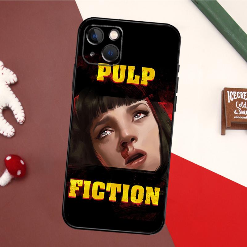 Чехол Mia Pulp Fiction для iPhone 17 Pro Max 16 15 14 13 11 12 Pro Max mini 15 16 Plus 16e 17 Air Задняя крышка