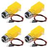 4pcs TT Motor Electric Gear Motor DC3-12V Dual Shaft Geared Motor Chassis Four Drive Car Motor Gearmotor for DIY Smart Car Robot