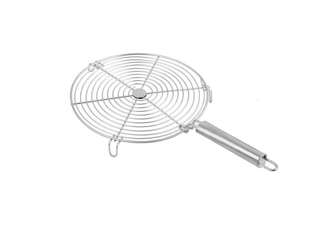 TreegoArt Stainless Steel Round Roasting Net Roaster Wire Papad Jali, Roti Jali With Chimta For Kitchen - Pack Of 2