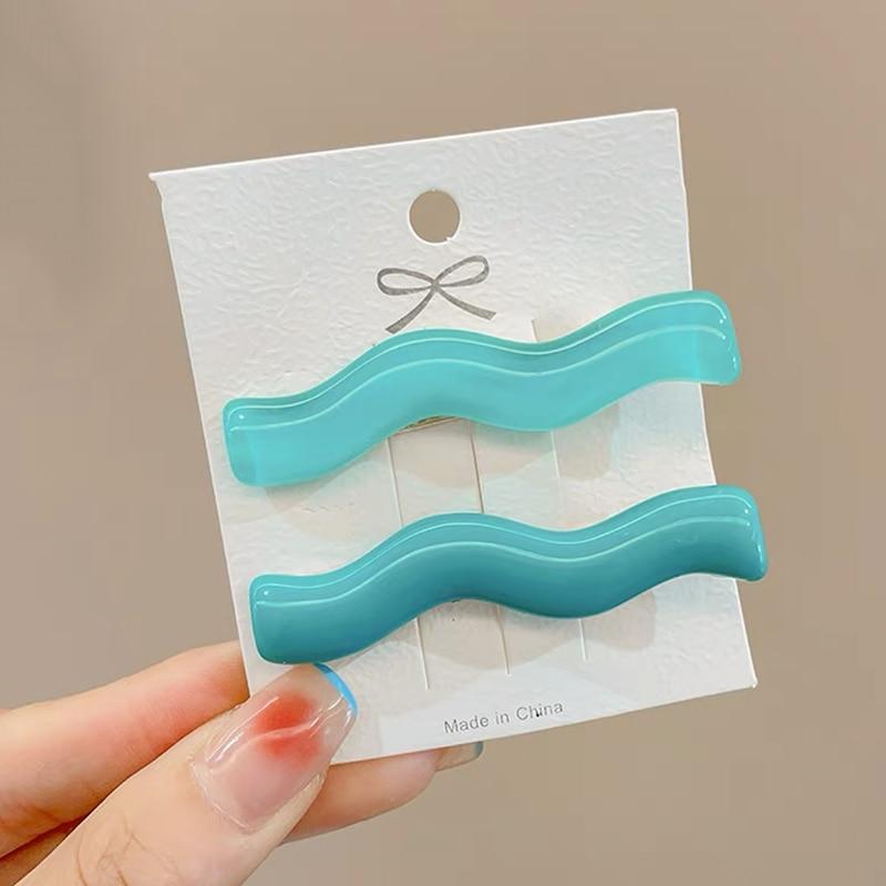 1 комплект, винтажные акриловые заколки для волос, корейские волнистые заколки с геометрическим рисунком, заколки для волос для женщин, аксессуары для волос, модные головные уборы для детей и девочек