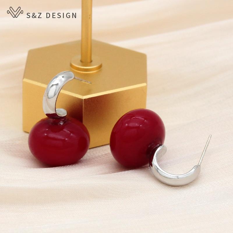 Модные красочные серьги-гвоздики с большим искусственным жемчугом для женщин и девочек, свадебные украшения, элегантные серьги-капельки цвета розового золота, антиаллергенные