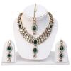 Latest Stylish 18k Gold Plated Traditional Kundan Necklace Jewellery Set for Women