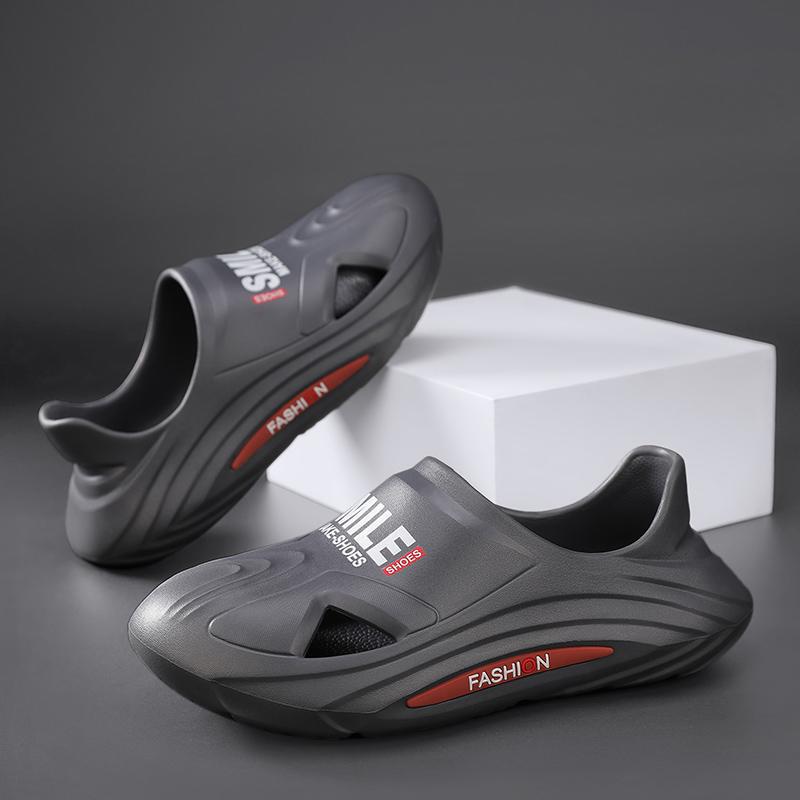 Новые летние пляжные туфли для пар, мужские туфли с отверстиями, сандалии легкие и мягкие, большие размеры