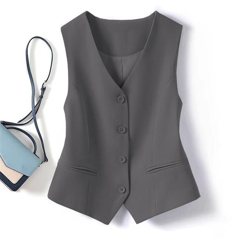 25th Anniversary Women's Black V-Neck Waistcoat: Sleeveless Retro Summer Cardigan