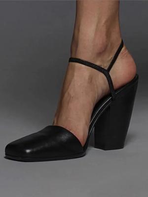 Летние женские новые толстые босоножки на высоком каблуке с квадратной головкой, модные женские удобные туфли большого размера для весны и осени