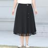 Женская юбка А-силуэта из сетчатой ткани на весну и лето, юбка с высокой талией и широкими складками для похудения