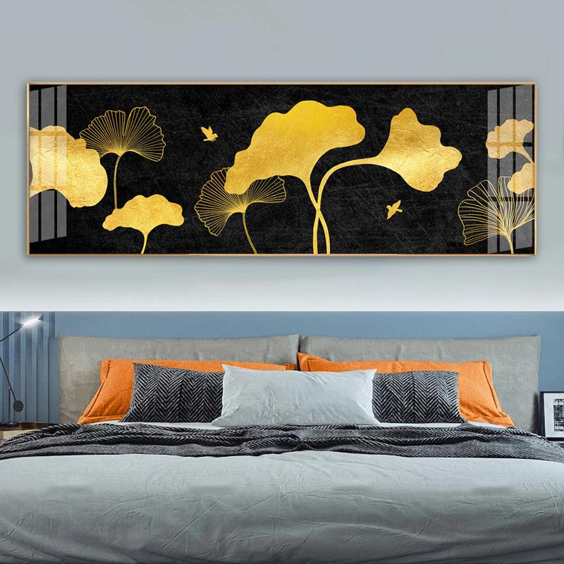 Картина с листьями гинкго, печать на холсте, плакаты на скандинавскую тему, настенные художественные фотографии для гостиной, современное абстрактное украшение для дома без рамки