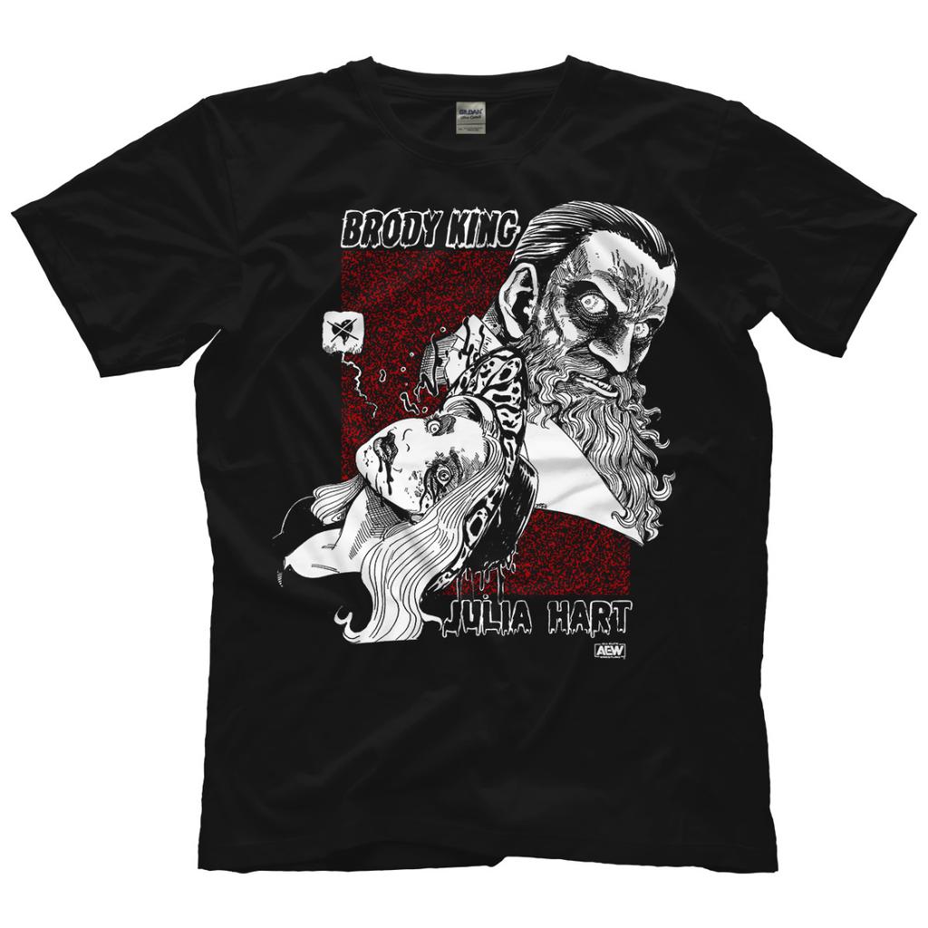 Brody King & Julia Hart - Twisted Fiction AEW Official T-Shirt