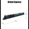 Classic Large Block Retro Steam Train Orient Express High Difficulty Assembled Block Model Boy Toy Birthday Gift