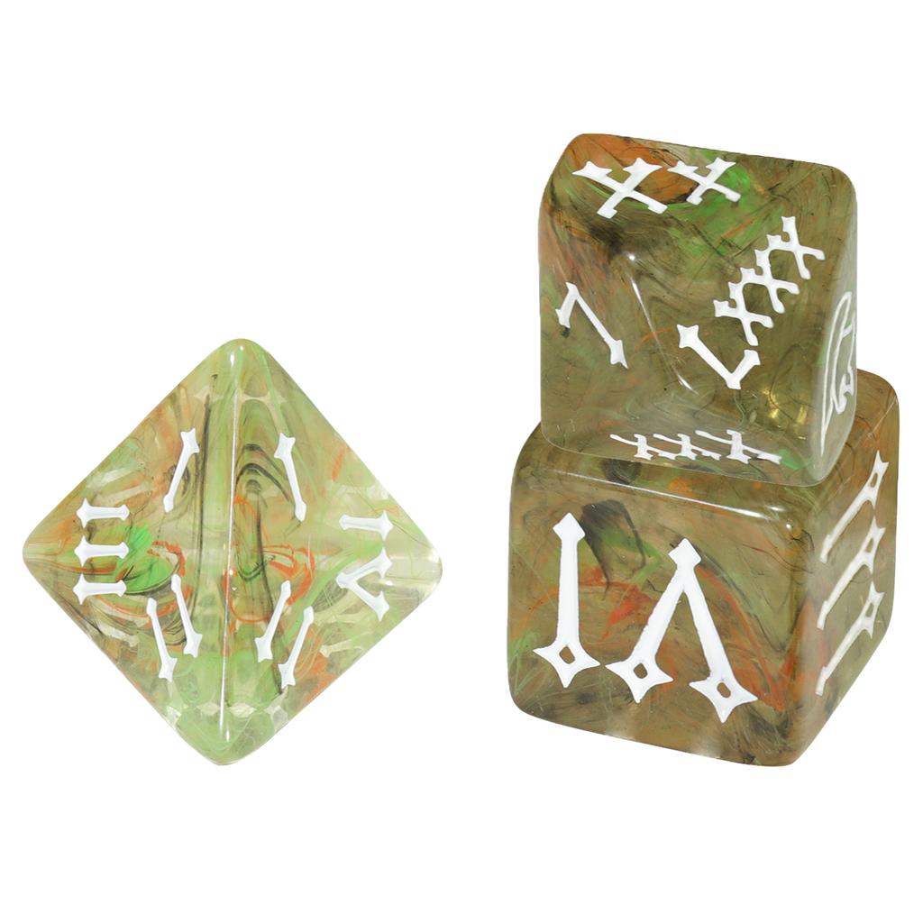 7pcs DND Dice Set Creative Design Roman Number Pattern Polyhedral Dice for Dungeons Game Role Playing Table Games