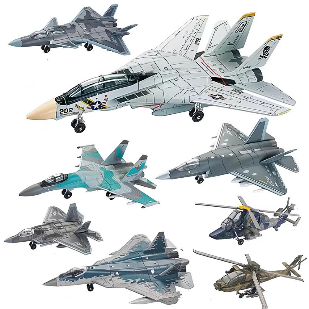 1 шт. DIY 3D Пазл Сборка Коллекция Игрушки Танк Т14 Истребитель F14 F22 J35 Вертолет AH64 Модель Украшение Строительные Блоки Игрушка