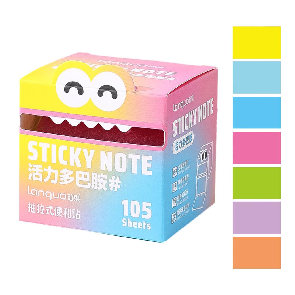 Прозрачные выдвижные блокноты для заметок самоклеящиеся 105 листов 108 листов для школы, офиса, дома, общежития