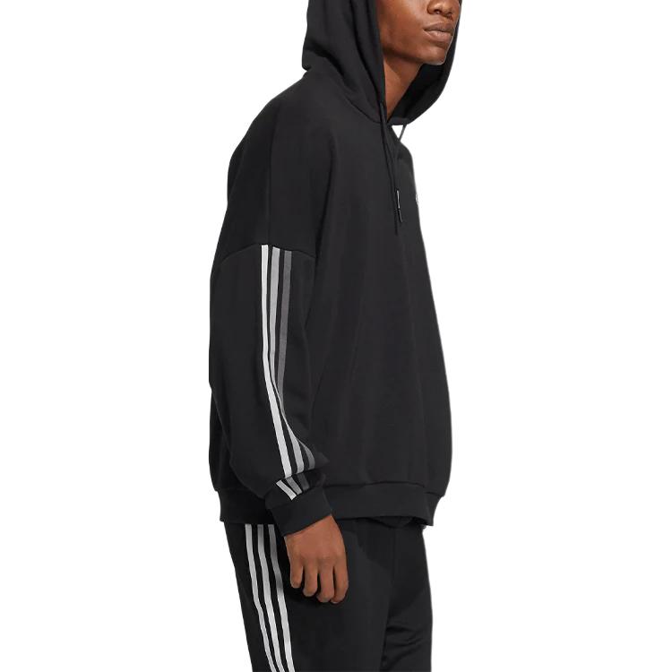 Adidas Essential Sweatshirts Men's Black Hooded Moderate HC9964
