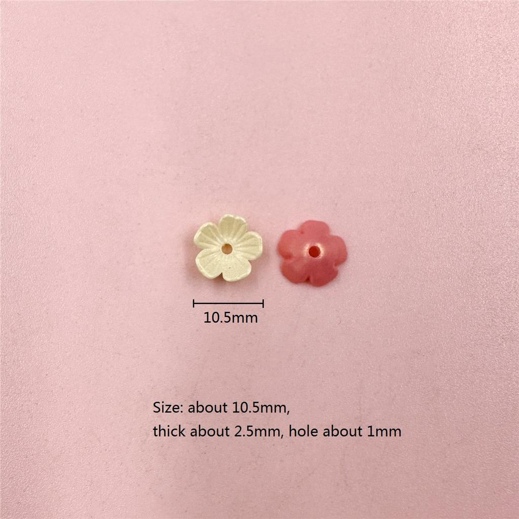 Home Party Supplies 80Pcs Handmade Materials Five-petal Flower Colored 10.5mm Acrylic Fashion Beads Earrings Materials DIY Jewelry Making Hairclip