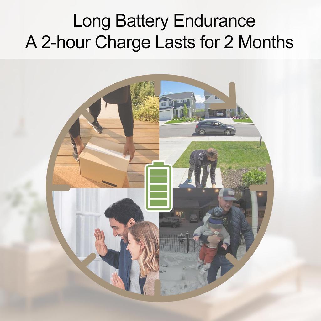 HD Smart Doorbell Camera with Screen & Humanoid Detection for Outdoor Intercom and Home Surveillance