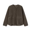 MUJI Boa Fleece Size S Women's Jacket, Khaki, (BB2T9A5A)