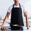 Фартук шеф-повара сплошной цвет водонепроницаемый полиэстер хлопок подвесной фартук для ресторана
