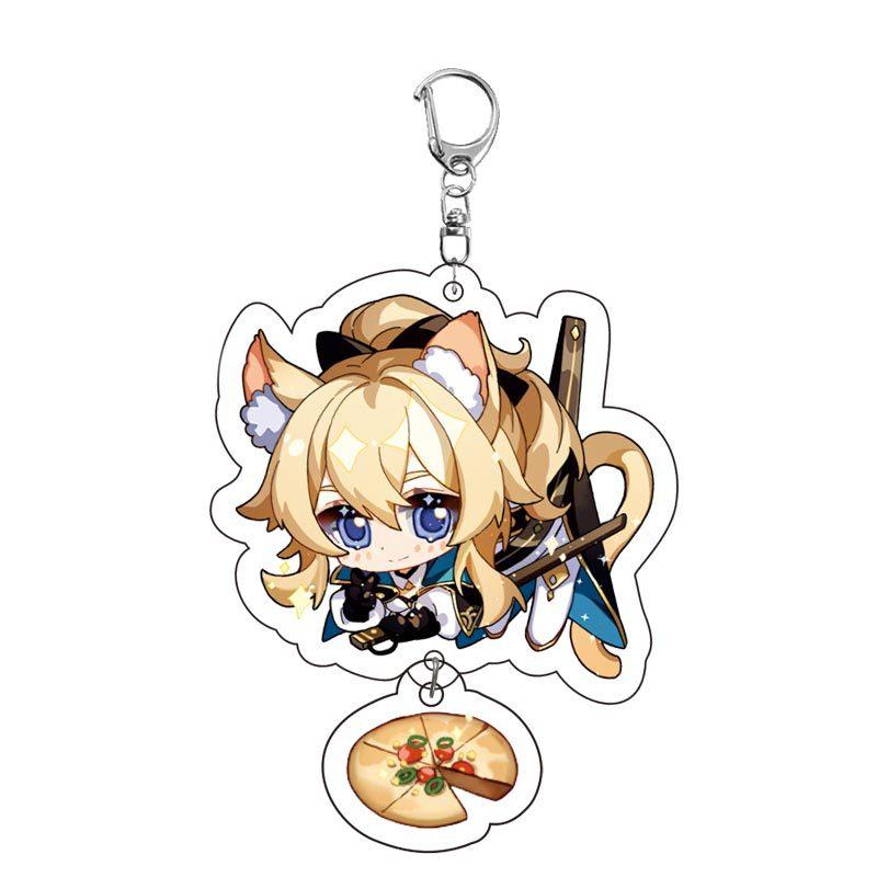 Game Keychains Acrylic Figure School Bag Keychian Holder Key Ring For Children Girl Men Accessories