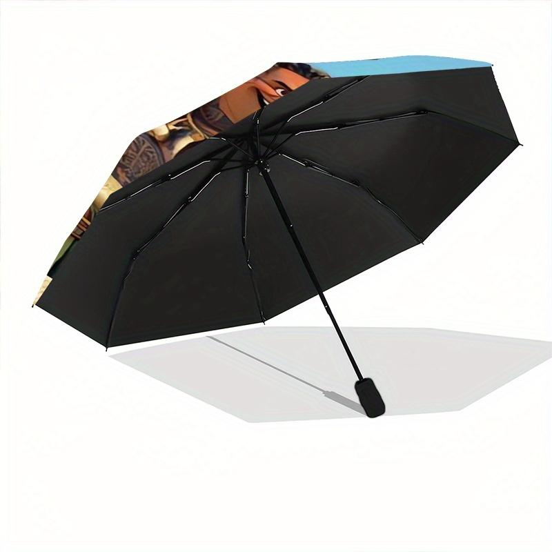 Disney Moana's Adventure Automatic Opening and Closing Folding - A Good Choice for Gifts, Fashionable and Convenient Umbrella With Cute Cart