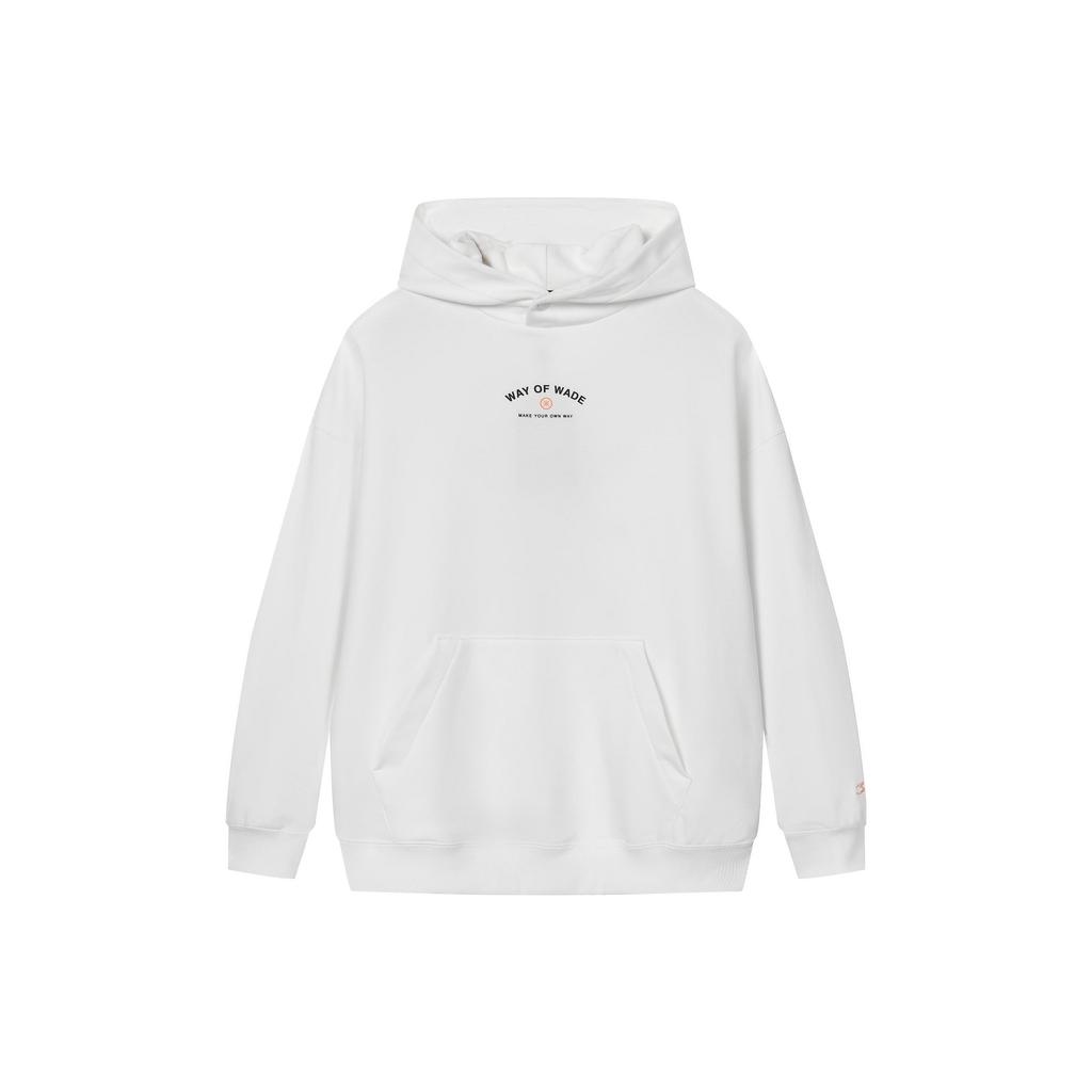 Li Ning Логотип Буквенный Принт Узор Пуловер Длинный Рукав Толстовка Мужская Толстовка Белый AWDSA29-2