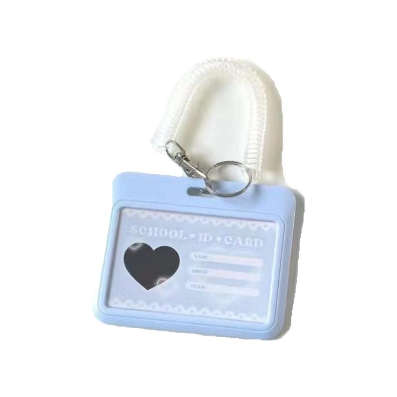 Kawaii Baby Blue Milk Pink Держатель для фотокарт Кредитный ID Банковская карта Фото Дисплей Держатель автобусной карты Защитный чехол Подвеска