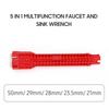 Faucet and Sink Wrench 8 in 1 Multifunctional Wrench Tool with Nut Remover & Bolt Extractor Double head Plumbing Wrench