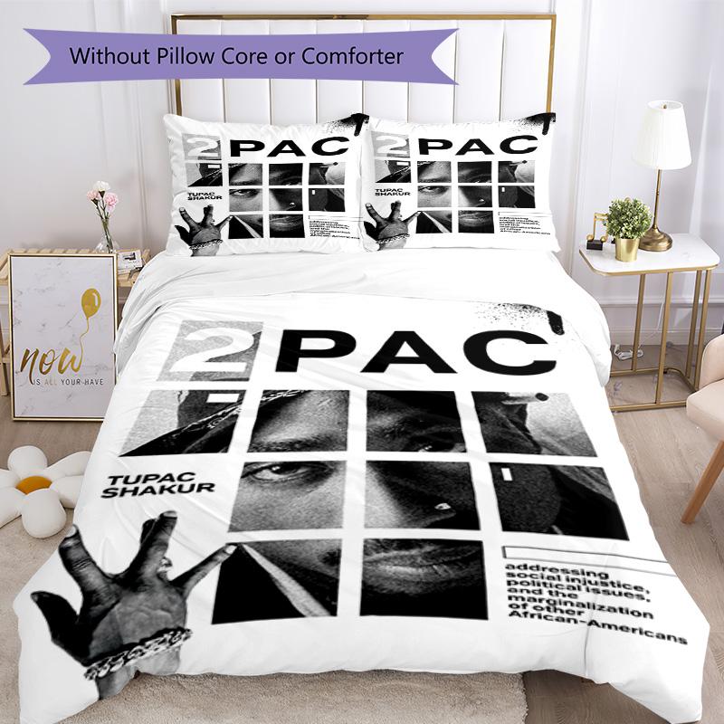 2Pac Duvet Cover Set Suitable For Guest Room Machine Washable Christmas Gift