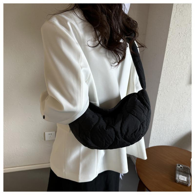 Модная пуховая сумка Весна Новая Оксфордская ткань Стеганая сумка-пельмень Однотонная сумка через плечо Сумка кроссбоди Женщины