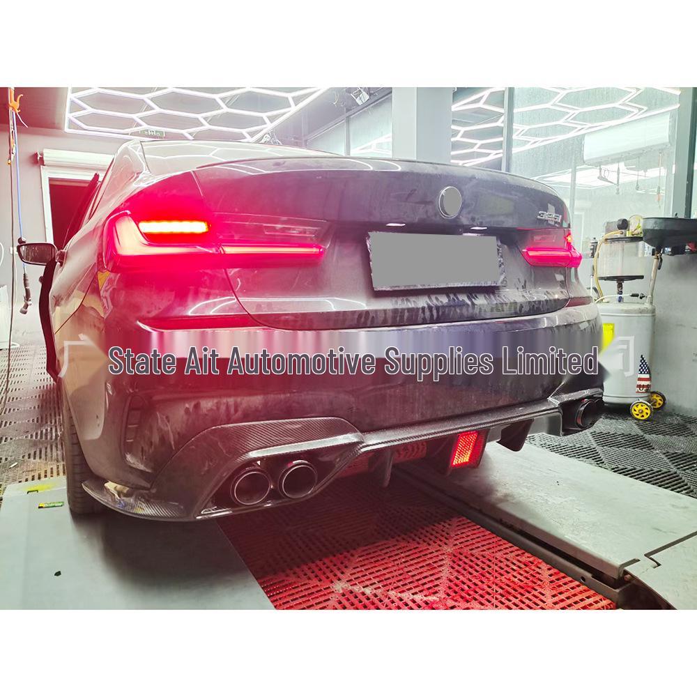 Carbon Fiber Rear Lip Spoiler with Lights for BMW 3 Series G20/G28