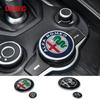 Alfa Romeo Giulia Stelvio car multimedia center control knob decorative sticker switch knob decorative accessories zq8