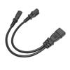 IEC320 C14 To Dual C15 Cord Male To Female Safe Power Splitter Cable for Desk Lamp Printer Projector 100‑250V 12.6in
