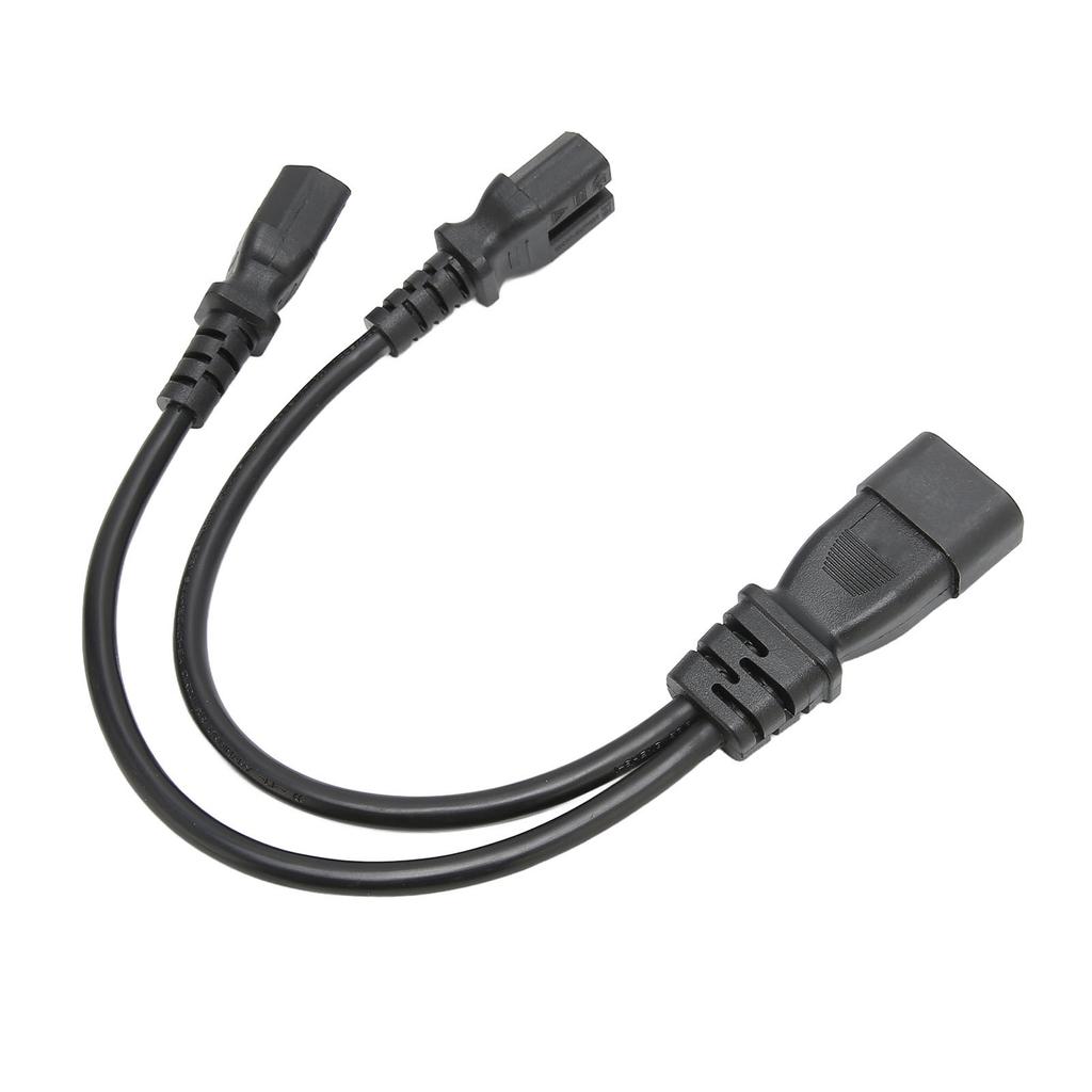 IEC320 C14 To Dual C15 Cord Male To Female Safe Power Splitter Cable for Desk Lamp Printer Projector 100‑250V 12.6in