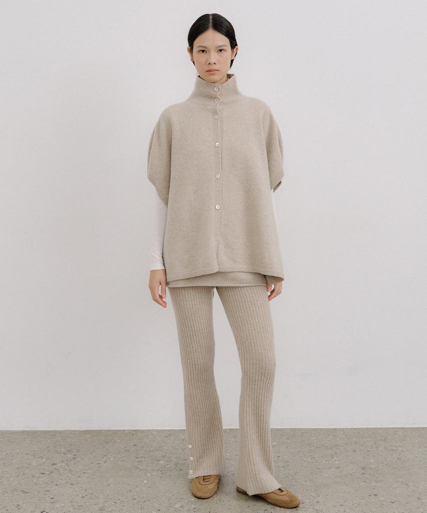 OCTETTE Wool Ribbed Flare Knit Pants_2Color